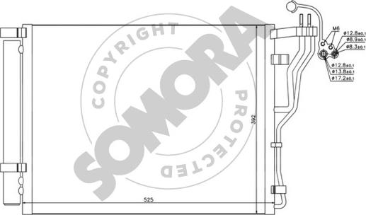 Somora 117260 - Конденсатор, кондиціонер autocars.com.ua