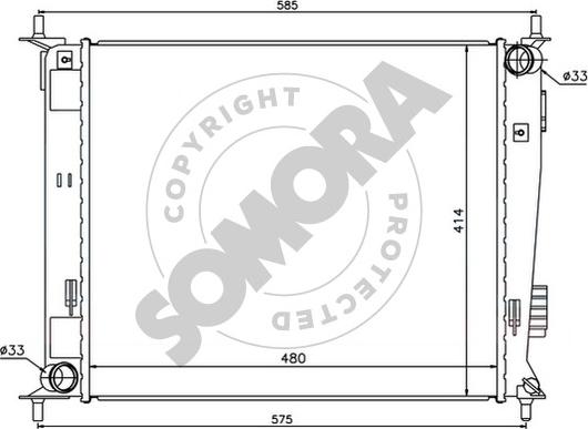 Somora 118040 - Радіатор, охолодження двигуна autocars.com.ua