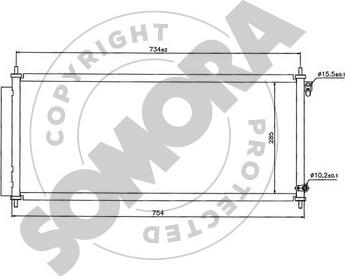 Somora 120060A - Конденсатор, кондиціонер autocars.com.ua