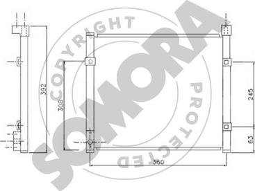 Somora 120560 - Конденсатор, кондиціонер autocars.com.ua