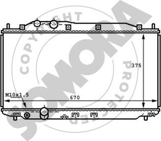 Somora 121540 - Радиатор, охлаждение двигателя autodnr.net