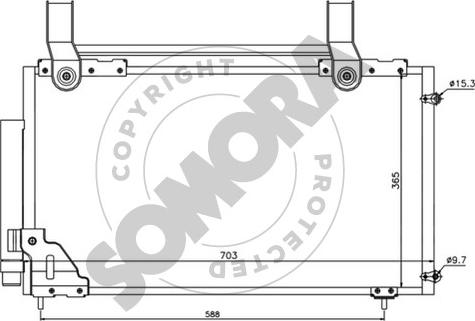 Somora 122760D - Конденсатор, кондиціонер autocars.com.ua
