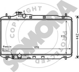 Somora 123340A - Радиатор, охлаждение двигателя autodnr.net