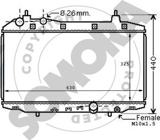 Somora 123340 - Радиатор, охлаждение двигателя autodnr.net