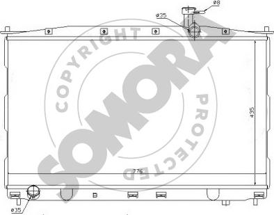 Somora 135240A - Радіатор, охолодження двигуна autocars.com.ua