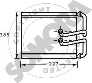 Somora 136550 - Теплообмінник, опалення салону autocars.com.ua