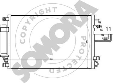 Somora 136560 - Конденсатор, кондиціонер autocars.com.ua