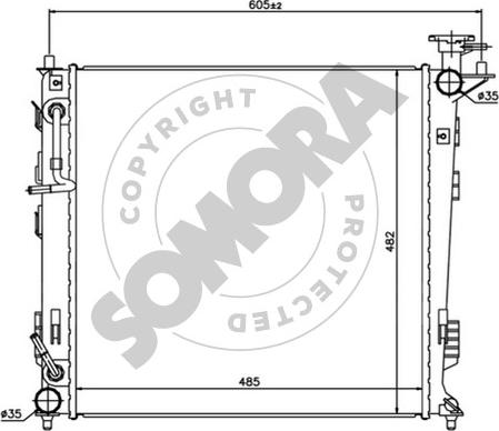 Somora 136640A - Радіатор, охолодження двигуна autocars.com.ua