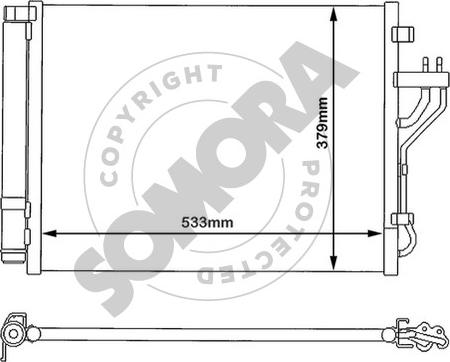 Somora 136660 - Конденсатор, кондиціонер autocars.com.ua