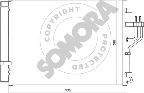 Somora 136660C - Конденсатор, кондиціонер autocars.com.ua