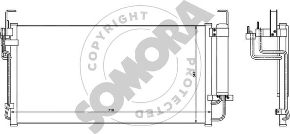 Somora 137060 - Конденсатор, кондиціонер autocars.com.ua
