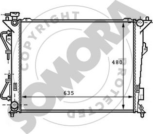 Somora 137140A - Радіатор, охолодження двигуна autocars.com.ua
