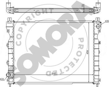 Somora 150140A - Радіатор, охолодження двигуна autocars.com.ua
