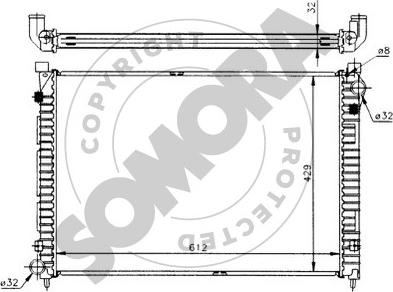 Somora 150140 - Радіатор, охолодження двигуна autocars.com.ua