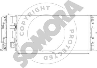 Somora 150160A - Конденсатор, кондиціонер autocars.com.ua