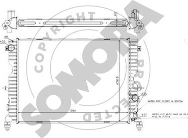 Somora 151240 - Радіатор, охолодження двигуна autocars.com.ua