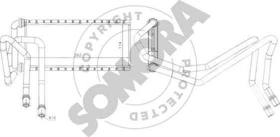 Somora 151350 - Теплообмінник, опалення салону autocars.com.ua