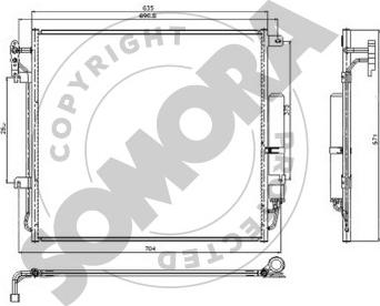 Somora 152360 - Конденсатор, кондиціонер autocars.com.ua