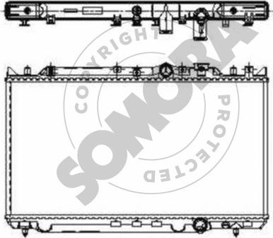 Somora 160840D - Радіатор, охолодження двигуна autocars.com.ua