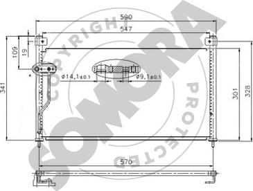 Somora 160960 - Конденсатор, кондиціонер autocars.com.ua