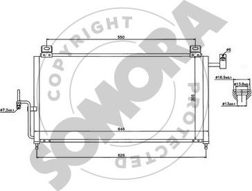 Somora 162660 - Конденсатор, кондиціонер autocars.com.ua