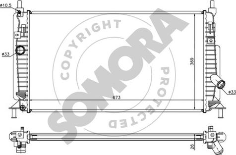 Somora 162940A - Радіатор, охолодження двигуна autocars.com.ua