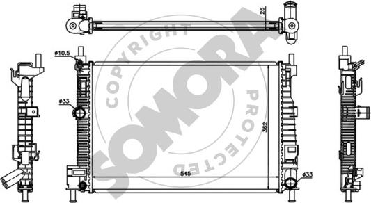 Somora 162940 - Радіатор, охолодження двигуна autocars.com.ua