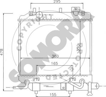 Somora 167040A - Радіатор, охолодження двигуна autocars.com.ua
