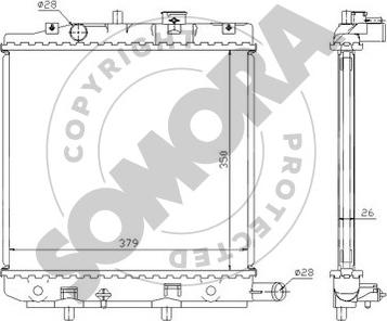 Somora 167040 - Радіатор, охолодження двигуна autocars.com.ua