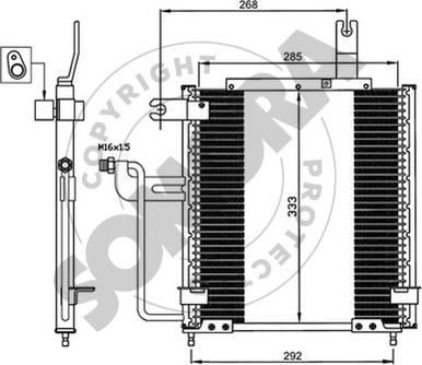 Somora 167060 - Конденсатор, кондиціонер autocars.com.ua