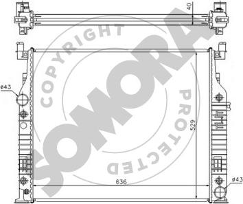 Somora 170240 - Радіатор, охолодження двигуна autocars.com.ua