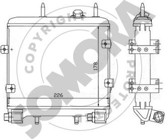 Somora 171365FL - Масляний радіатор, рухове масло autocars.com.ua