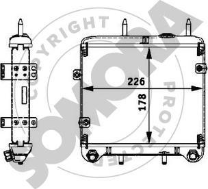 Somora 171365FR - Масляний радіатор, рухове масло autocars.com.ua