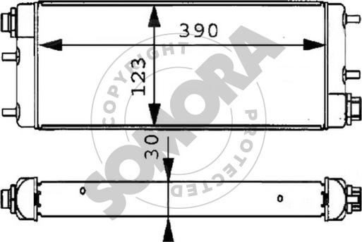 Somora 172966 - Масляний радіатор, автоматична коробка передач autocars.com.ua