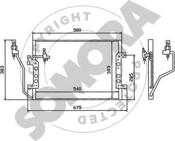 Somora 175060B - Конденсатор, кондиціонер autocars.com.ua