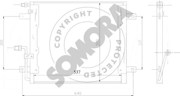 Somora 179960 - Конденсатор, кондиціонер autocars.com.ua