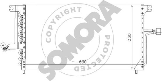Somora 180660 - Конденсатор, кондиціонер autocars.com.ua