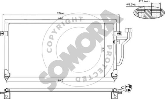 Somora 181060 - Конденсатор, кондиціонер autocars.com.ua