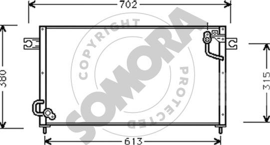 Somora 183160A - Конденсатор, кондиціонер autocars.com.ua