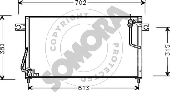 Somora 183160C - Конденсатор, кондиціонер autocars.com.ua