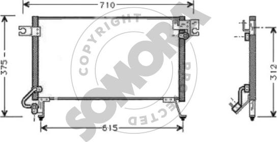 Somora 183160 - Конденсатор, кондиціонер autocars.com.ua