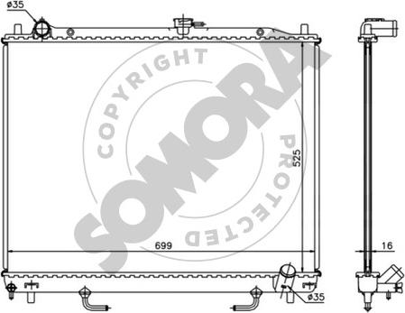 Somora 183340 - Радиатор, охлаждение двигателя autodnr.net
