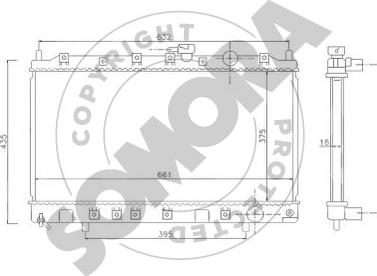 Somora 185140A - Радіатор, охолодження двигуна autocars.com.ua