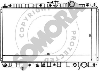 Somora 185140 - Радіатор, охолодження двигуна autocars.com.ua