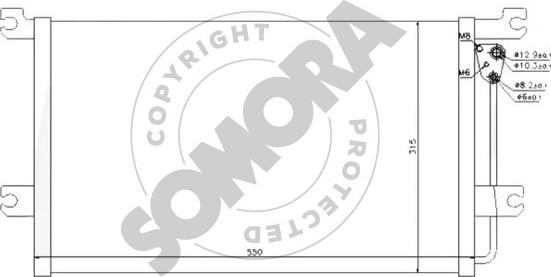 Somora 187760 - Конденсатор, кондиціонер autocars.com.ua