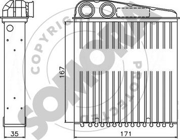 Somora 191050 - Теплообмінник, опалення салону autocars.com.ua
