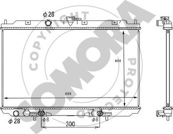Somora 193440C - Радиатор, охлаждение двигателя autodnr.net