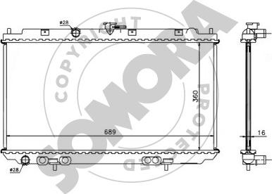 Somora 193440 - Радіатор, охолодження двигуна autocars.com.ua