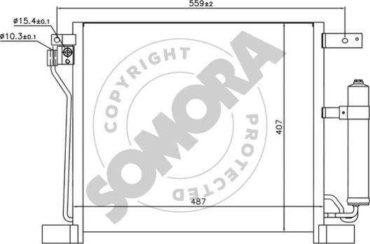 Somora 197560B - Конденсатор, кондиціонер autocars.com.ua
