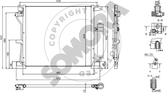Somora 197560C - Конденсатор, кондиціонер autocars.com.ua